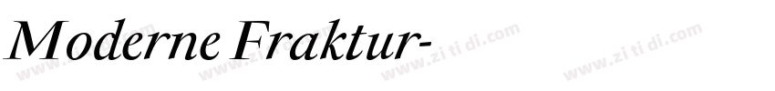 Moderne Fraktur字体转换
